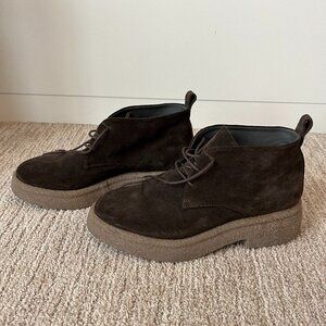 NO. 6 Crepe Sole Desert Boot in Olive Suede